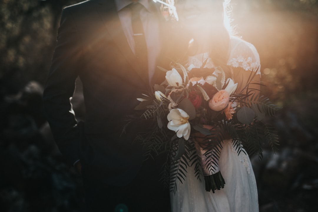 Photo casket, flowers